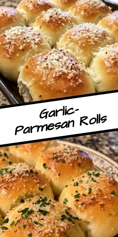 Delicious Garlic-Parmesan Pull-Apart Rolls Recipe | Soft & Flavorful Homemade Bread Perfect for Any Meal! Indulge in these heavenly Garlic-Parmesan Pull-Apart Rolls, a flavor-packed addition to your dinner table. With a golden crust and a soft, buttery interior infused with garlic and parmesan, these rolls are sure to impress at gatherings or cozy nights in. Easy to make and irresistibly tasty, they're a must-try for bread lovers! Parmesan Rolls, Pull Apart Rolls Recipe, Garlic Butter For Bread, Pull Apart Garlic Bread, Buttery Rolls, Garlic Rolls, Homemade Comfort Food, Bread Rolls Recipe, Homemade Bread Recipes Easy