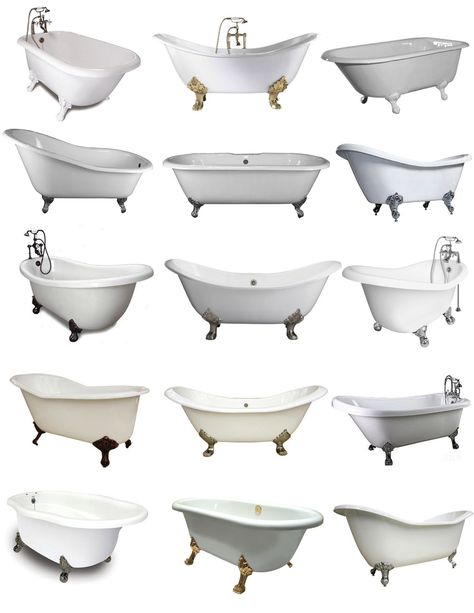 Tub Styles, Clawfoot Tub Bathroom, Garden Bathtub, Glamour Interiors, Gothic Glamour, Modern Bathrooms, Master Bath Remodel, Casa Vintage, Bathroom Redo