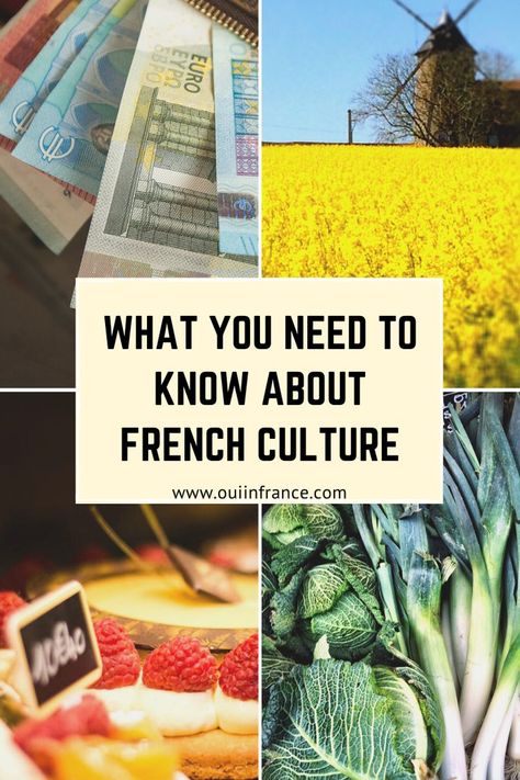 In a lot of ways, French culture is very different from what you’re used to — even if you don’t realize it at first. From eating habits, to social norms, to mindsets and much more, here’s what you need to know about French culture if you’re going to be spending any time in France or around the French. Culture Of France, Social Norms, French Aesthetic, French Language Lessons, French Lifestyle, French People, French Resources, Raw Dog Food Recipes, Visit France