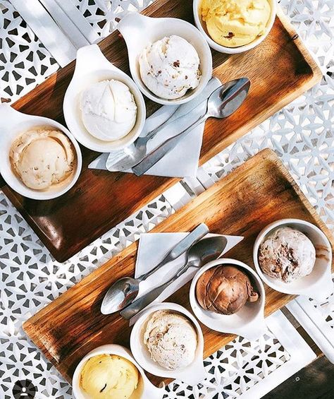 Ice Cream Flight Board, Ice Cream Flights, Ice Cream Shop Names, Parlor Ideas, Gelato Brands, Barcelona Cafe, Ice Cream Taco, Ice Cream Menu, Canada Food