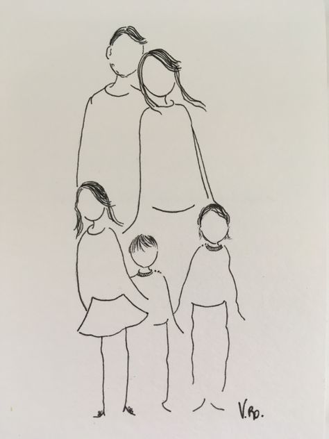 Minimalist People Drawing, 3 Siblings Drawing, Family Sketch, Doodle People, Doodle Art For Beginners, Pencil Drawing Tutorials, Whimsical Paintings, Family Painting, Iphone Wallpaper Hd Nature