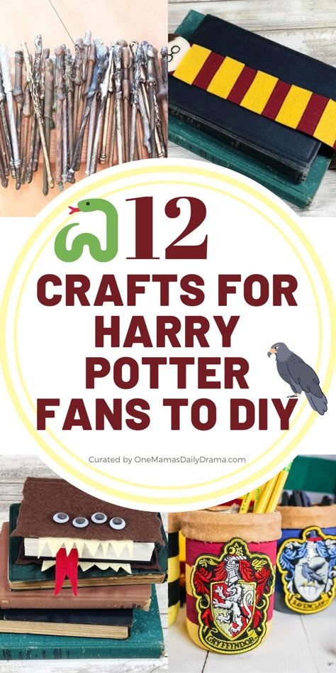 Easy kids crafts are a fun activity to do on the weekends. Your whole family will love these 12 Harry Potter crafts! One Mama's Daily Drama has rounded up the best ideas from creative bloggers. Activities For Harry Potter Party, Harry Potter Steam Activities, Harry Potter Club Activities, Harry Potter Christmas Activities, Harry Potter Kids Activities, Harry Potter Inspired Crafts, Harry Potter Day At School, Harry Potter Sorcerers Stone Activities, Harry Potter Book Club Ideas