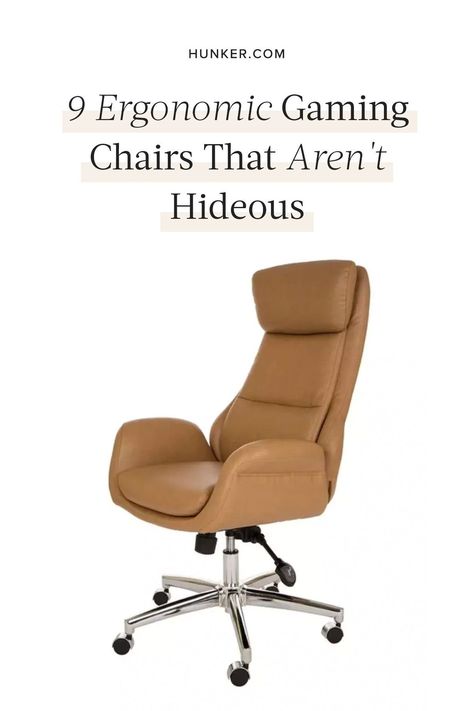 To help you upgrade your home office/gaming room, we've rounded up some chairs that would be perfect for gaming without terrorizing your sense of style. #hunkerhome #gamingchairs #gaming #gamingroom #gameroom #gameroomfurniture Best Gaming Chair, Aesthetic Gaming Chair, Gaming Chair Aesthetic, Cute Gaming Chair, Home Office Gaming Room, Office Gaming Room, Gaming Desk Chair, Home Office Gaming, Computer Chairs