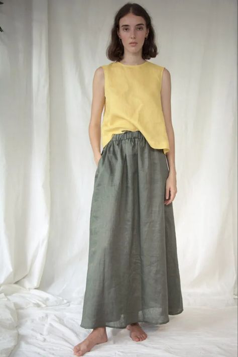 the lazy skirt sewing pattern - TROPICAL RESEARCH Maxi Skirt Free Pattern, Linen Skirt Pattern Sewing, Diy Linen Skirt, Simple Skirt Pattern Free, Skirt Patterns Sewing Easy, Drawstring Skirt Pattern, Easy Skirt Sewing Pattern, Beginner Skirt Sewing Pattern, Sew Skirts For Beginners