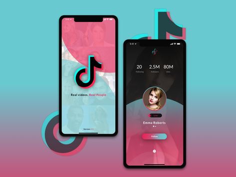 TikTok Redesign Challenge by Uplabs by Hrittika Bhowmick Tiktok Design, Banner Design Inspiration, Delivery App, Mobile App Ui, Web Layout Design, Emma Roberts, Web Layout, Mobile App Design, Ad Design