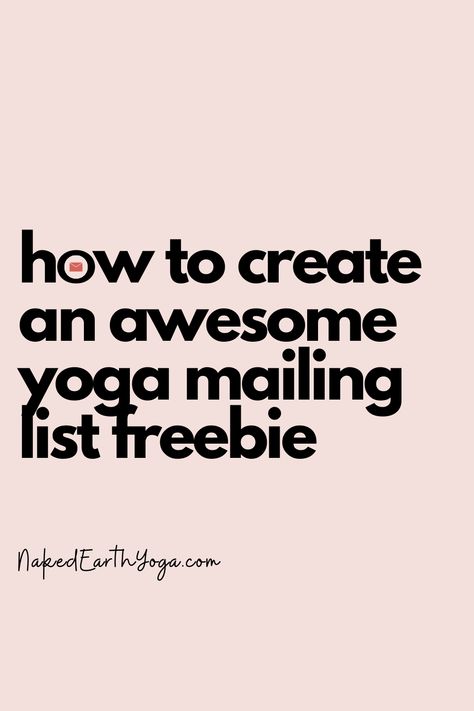 If you're trying to grow a yoga business, attract yoga students or clients, you'll definitely want to make sure email marketing is on your mind. A mailing list is important for marketing strategy. Learn more in this guide. Yoga Instagram, Client Gifts Business, Yoga Marketing, Teaching Business, Gym Owner, Private Yoga, Yoga Business, Yoga Community, Learn Yoga