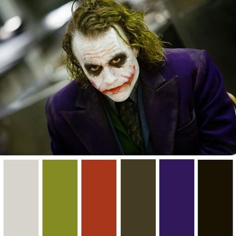 Double Complementary Colors, Light Cinema, Color In Film, Movie Color Palette, Mixing Paint Colors, Joker 2019, Joker Heath, Color Tips, Heath Ledger Joker