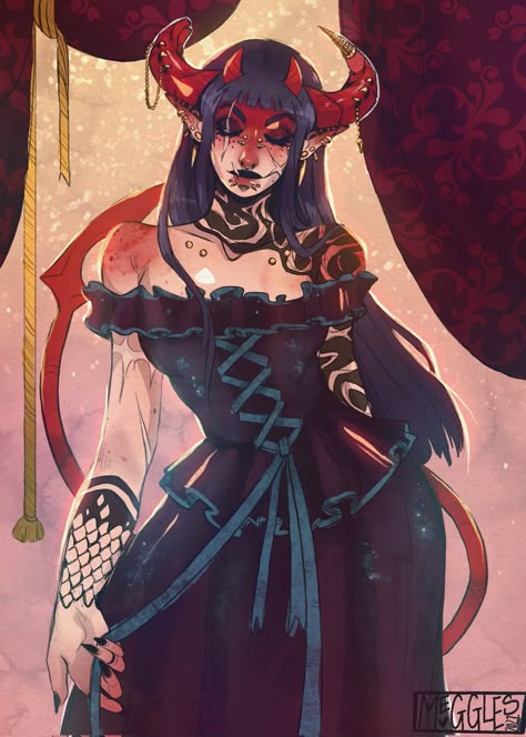 Tiefling Female, Oc Manga, Alien Character, Roleplay Characters, Dnd Art, D&d Dungeons And Dragons, Creature Feature, Character Creation, Dnd Characters