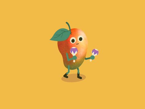 Mango | Brian Neong San Mango Character Design, Food Character Illustration, Mango Animation, Mango Character, Soap Illustration, Superhero Preschool, Emo Gif, Animal Pictures For Kids, Silly Kids