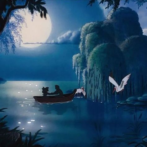 Old School Disney Aesthetic, Old Disney Landscape, Disney Movies Scenes, Old Disney Aesthetic Pfp, Disney Night Aesthetic, Disney Shows Aesthetic, Old Disney Love, Disney Blue Aesthetic, Good Disney Movies