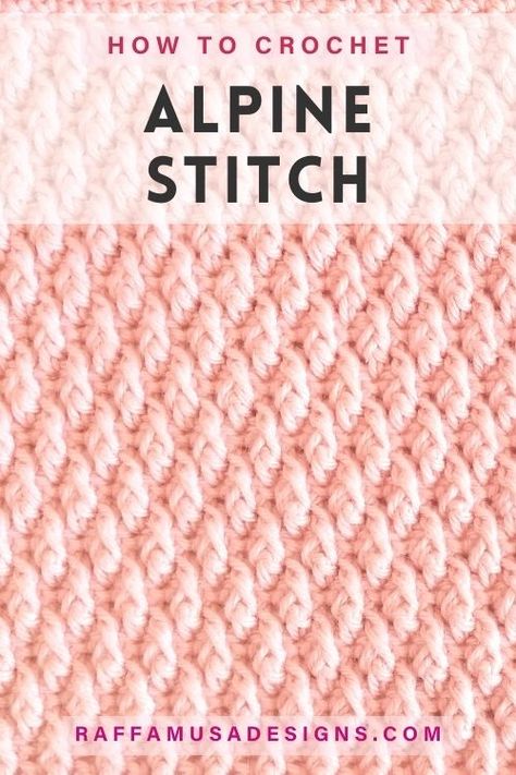 Alpine Stitch Crochet Blanket, Crochet Alpine Stitch, Seed Stitch Blanket, Alpine Stitch, Crochet Waffle Stitch, Reverse Single Crochet, Different Crochet Stitches, Crochet Snowflake Pattern, Basketweave Stitch