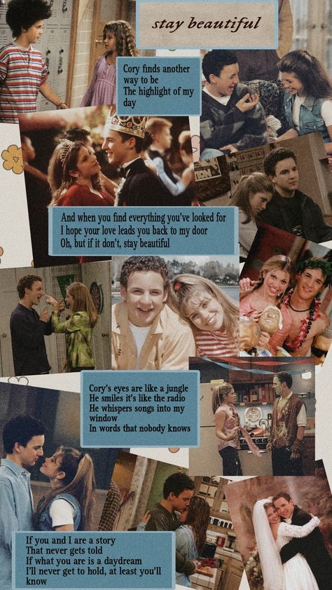 Cory And Topanga Aesthetic, Corey And Topanga, Topanga And Cory, Cory Topanga, Romcom Movies, Cory And Topanga, Couples Inspiration, Movie Collage, Tv Show Couples