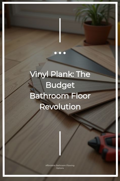 Vinyl plank bathroom flooring installation and samples Floors On A Budget, Bathroom Flooring Options, Tiles Installation, Sheet Vinyl Flooring, Alternative Flooring, Design Tricks, Bathroom Floors, Flooring Materials, Budget Bathroom