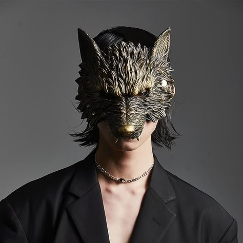 Masquerade Mask Aesthetic, Mask Carnival, Mens Masquerade Mask, Wolf Skull, Bear Mask, Silver Mask, Mask Aesthetic, Lion Mask, Wolf Mask