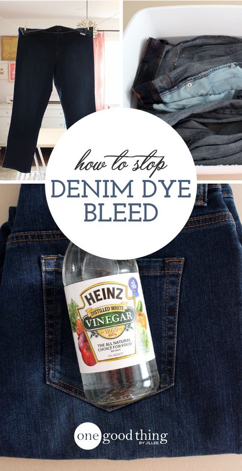 Bleeding denim dye can stain your clothes and reduce the lifespan of your jeans. Check out these simple tips to help eliminate dye bleed. Denim Dye, Laundry Tips, Making Clothes, Everyday Clothes, Smart Ideas, Diy Cleaners, Cleaning Ideas, Laundry Hacks, Neat Ideas