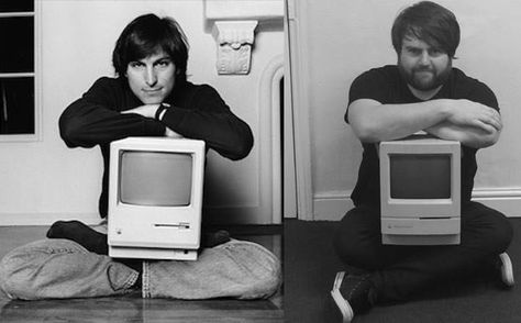 A Jobs worth! John pulls off the iconic Steve Jobs pose with style. We should have this classic Macintosh back up and running next week. Then we will begin customising it.  Hop eyou like the iconic picture. Billionaire Thoughts, Aesthetic Billionaire, Next Computer, Apple Founder, Money Billionaire, Billionaire Aesthetic, Billionaire Quotes, Billionaire Mindset, Old Computer