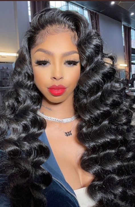 Long Wand Curls, Side Part Wig Wand Curls, Wand Curled Hair, Big Wand Curls Black Women, 40inch Buss Down Wig, Hairstyles Ideas Black Women, Wig Hairstyles Ideas, Wig Hairstyles Ideas Black Women, Frontal Wig Hairstyles