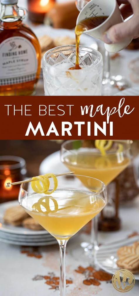 Maple Martini, Fall Martinis Recipes, Maple Cocktail, Martini Recipes Vodka, Mixology Recipes, Fall Cocktails Recipes, Fall Cocktail, Easy Cocktail, Martini Recipe