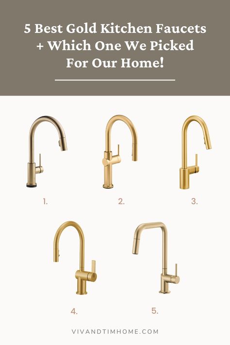 Gold And Silver Kitchen Faucet, Best Gold Kitchen Faucet, Champagne Bronze Vs Brushed Gold, Kitchen Sink With Gold Faucet, Gold Sink Faucet Kitchen, Kitchen With Bronze Hardware, Brushed Gold Kitchen Hardware, Brushed Brass Kitchen Hardware, Mixed Metals Kitchen