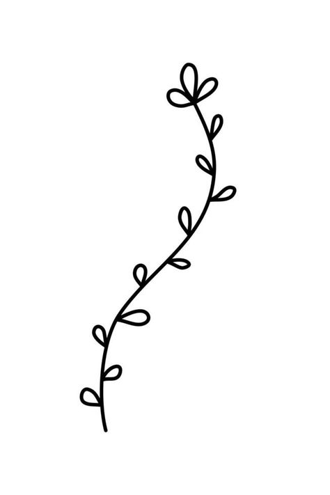 Vector simple hand drawn flower botanical illustration. Line artwork, minimal design element. elegant and delicate plant doodles for branding, graphic design. spring floral Simple Vine Tattoo, Plant Doodles, Plant Doodle, Gala Night, Vine Tattoos, Line Artwork, Plant Vector, Vector Flowers, Branding Graphic Design