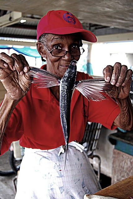 Fish vendor, Flying Fish Bajan Culture, Barbados Food, Barbados Beaches, Barbados Travel, Grandma's Kitchen, Caribbean Food, Caribbean Culture, Lesser Antilles, Flying Fish