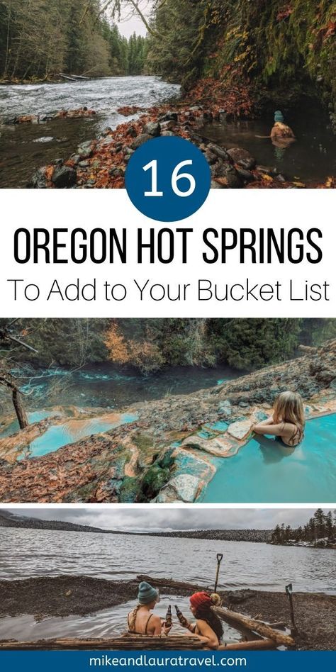 Add these 16 Oregon hot springs to your bucket list and Pacific Northwest travel itinerary. These hot springs would be perfect to add to your Oregon road trip. #oregon #travel Travel Pacific Northwest, Pacific Northwest Honeymoon, Hot Springs Oregon, Oregon Hot Springs, Oregon Roadtrip, Oregon Bucket List, Pacific Northwest Road Trip, Umpqua Hot Springs, Pnw Travel