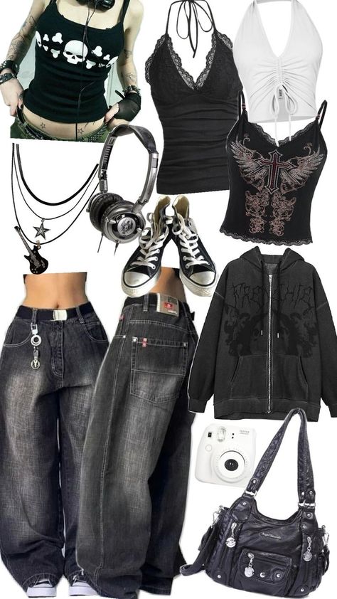 Messenger Bag Aesthetic, Trashy Outfits, Y2k Punk, Bag Aesthetic, 2000s Fashion Outfits, Estilo Punk, Punk Outfits, Swaggy Outfits, Alternative Outfits