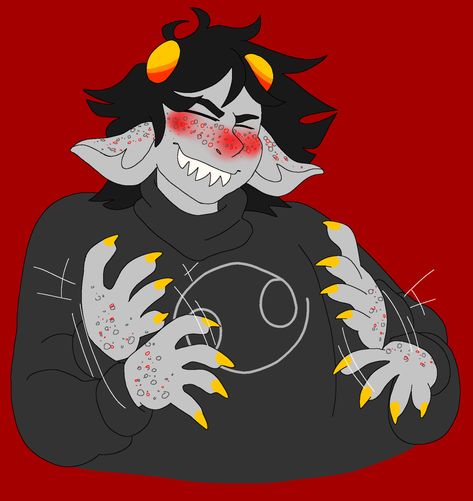 Homestuck Headcanons, Mlp Fnaf, Homestuck Funny, Karkat Vantas, Homestuck Fanart, Homestuck Trolls, Homestuck Characters, Vast Error, Silly Art