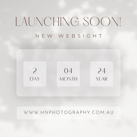 🎉 Exciting News! 🚀 Our new website is launching on 02/04/2024! Mark your calendars for when our brand-new website will be live and ready to book your next photo session with ease. To celebrate, we’re offering an exclusive 15% discount on all bookings made within the first week after the launch. 📸✨ AND an exciting giveaway with more details coming soon. Stay tuned! #hereandnowphotography #newwebsitelaunch #exclusiveoffer #toowoombaphotographer #photography #toowoomba #toowoombabusiness #... Coming Soon Stay Tuned, Mark Your Calendar, Here And Now, First Week, New Website, Exciting News, Photo Session, Stay Tuned, Photo Sessions