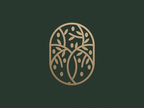 Olive Tree Concept by elif kameşoğlu Olive Tree Design, Olive Branding, Olive Tree Logo, Tree Icon Logo, Olive Branch Logo, Olive Logo, Olive Print, Leaves Logo, Olive Design