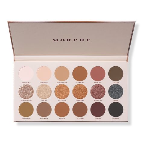 Nude Ambition Artistry Palette - Morphe's Nude Ambition Artistry Palette includes ultra versatile, universally flattering neutrals formulated to build, blend, and layer flawlessly. Curated to create ambitious effects in just three steps, each column features three complementary shadows to define, shine, and add depth in an instant.FeaturesCurated columns create effortless looksEssential artistry curationMade to build, blend & layer flawlessly18 universally flattering neutral shadesShadesBottom R Morphe Palette, Goal Digger, Sunset Strip, Lipstick Queen, The Flesh, Pink Champagne, Tinted Moisturizer, Glam Fashion, Makeup Palette