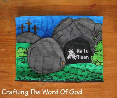 empty tomb « Crafting The Word Of God Resurrection Crafts, Easter Tomb, Easter Sunday School, Jesus Crafts, Children's Church Crafts, Jesus Is Risen, Empty Tomb, Back To School Crafts, Easter Religious