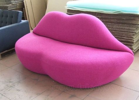 Bedroom Ideas Organization, Cardboard Box Template, Makeup Studio Ideas, Lips Sofa, Hot Pink Room, Pink Bean Bag, Shoe Chair, 2000s Room, Sofa Couch Design