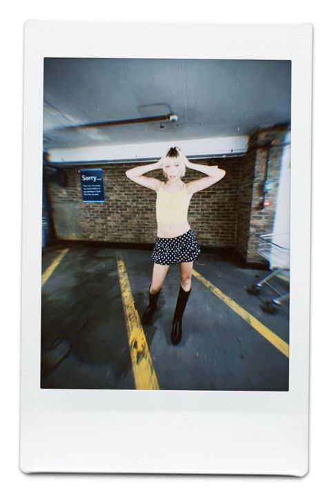 Photoshoot in car park on a polaroid #fashion #aesthetic #photo #photoshoot #polaroid #edits #model #outfit #outfitinspo #y2k #thrifting #flashphotography Polaroid Fashion, Park Shoot, Model Outfit, Car Park, In Car, Flash Photography, Car Parking, Fashion Aesthetic, Fashion Photoshoot