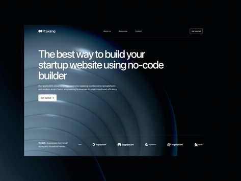 Minimal business website template with about, resources and contact pages. Website Design For Business, Software House Website Design, Software Development Website Design, Software Company Website Design, Monochrome Website Design, Contact Page Website, Home Page Design Website, Linktree Design, Website Ux Design