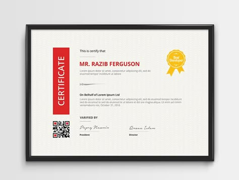 The Certificate by Mahmud Saeef Graphic Design Certificate, Creative Certificate Design Ideas, Certification Design, Modern Certificate Design, Certificate Design Inspiration, Creative Certificate, Certificate Layout, Certificate Of Achievement Template, Ppt Template Design