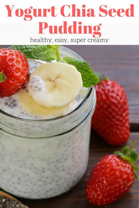 Chia Seed Pudding Healthy, Chia Seed Yogurt, Pudding Recept, Benefits Of Protein, Pudding Breakfast, Chia Yogurt, Chia Recipes, Superfood Smoothies, Protein Ideas