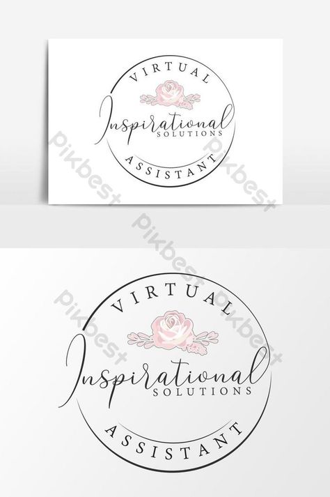 Virtual Assistant Graphics, Virtual Assistant Logo Design Ideas, Virtual Assistant Logo Ideas, Virtual Assistant Logo, Va Logo, Transparent Business Cards, Beauty Business Cards, Virtual Assistant Business, Company Logo Design