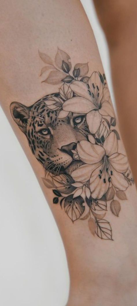 Leopard Tattoo Ideas, Feline Tattoo, Cheetah Tattoo, Leopard Tattoo, Jaguar Tattoo, Leopard Tattoos, Beautiful Tattoos For Women, Tasteful Tattoos, Health Tattoo