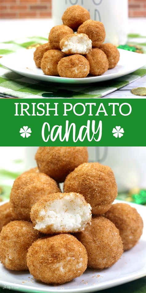 Irish Candy Potatoes, How To Make Irish Potatoes, Potato Farls Irish, Irish Treats Traditional, Forgein Food Recipes, Irish Baked Potatoes, Irish Candy Recipes, Irish Snacks Traditional, Irish Potatoes Candy