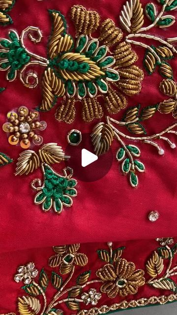 Zardozi Work Blouse Designs, Embroidery Outline, Bal Gopal, Latest Blouse Designs Pattern, Hand Work Design, Zardozi Work, Maggam Work Designs, Aari Designs, Zardozi Embroidery