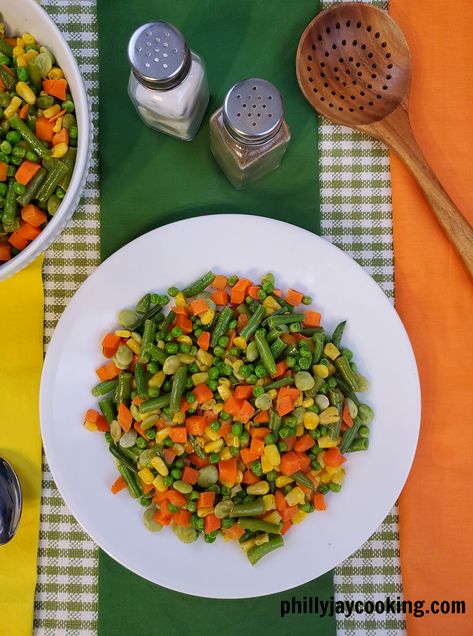 Frozen Mixed Vegetables Recipe – Philly Jay Cooking Breakfast For Crowd, Frozen Mixed Vegetable Recipes, Mixed Vegetable Recipes, Jay Cooking, Asparagus Recipes Soup, Frozen Vegetable Recipes, Pasty Recipe, Mix Vegetable Recipe, Crowd Food