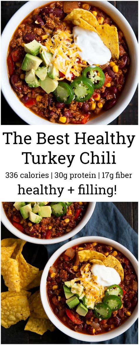 Healthy Turkey Chili, Turkey Chili Healthy, Beans And Corn, Healthy Chili, Healthy Turkey, Turkey Chili, God Mat, Ground Turkey Recipes, Think Food