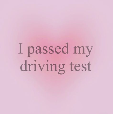 2024 Vision Board Driving, I Passed My Drivers Test, Driving Pass Aesthetic, Pink Driving Aesthetic, Getting A Drivers Licence, Passed My Driving Test Aesthetic, Vision Board License, Drivers Test Passing, Pass Theory Test Aesthetic