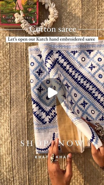 Kutch Work Saree, Kantha Sarees, Kutch Work Designs, Kerala Saree, Kutch Work, Work Sarees, Mirror Work, Designer Wear, Cotton Saree