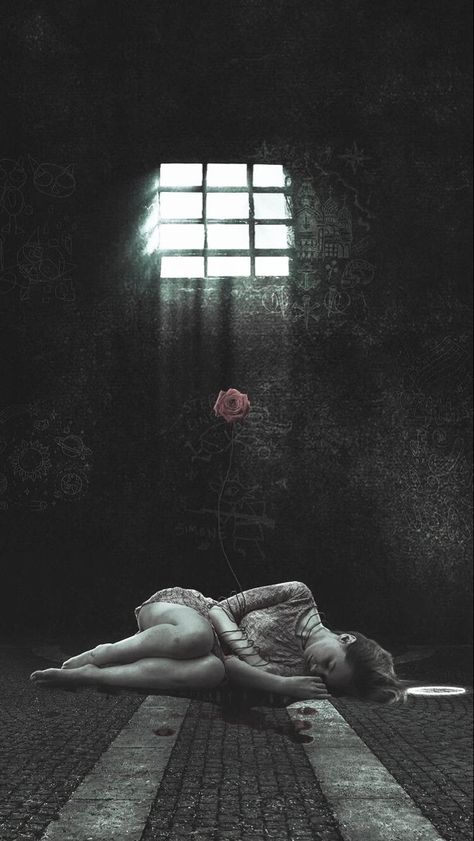 Prison Art, Trying My Best, Meaningful Art, Dark Art Illustrations, Beautiful Dark Art, Be Okay, Dark Photography, Surreal Art, Dark Fantasy Art