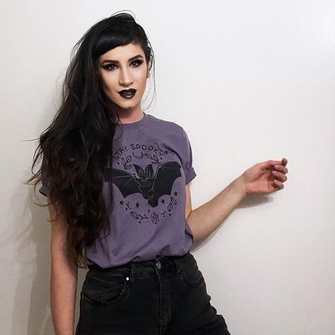 Cute Bat Spooky Shirt Pastel Goth Shirts Cute Spoopy Bats | Etsy Bat Graphic, Horror Shirts, Bat Shirt, Bat Design, Goth Shirt, Stay Spooky, Cute Bat, Gothic Horror, Branded Shirts