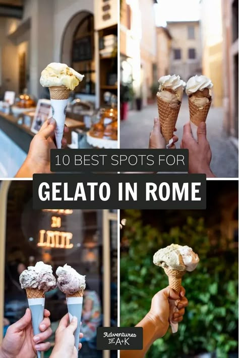 Rome Italy Food, Rome Gelato, Gelato Rome, Rome Christmas, Best Gelato In Rome, Gelato In Italy, Food In Rome, Gelato In Rome, Best Food In Rome