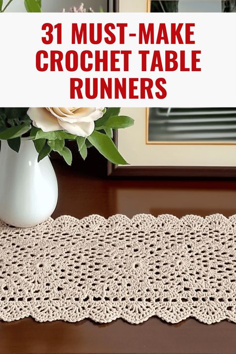 Easy and Gorgeous Table Runner Crochet Designs Crochet Doily Runner Patterns, Granny Table Runner Crochet, Free Crochet Patterns For Table Runners, Crocheted Tablecloths Free Patterns, Free Crochet Doily Patterns Table Runners Lace Tablecloths, Crochet Table Runner Free Pattern Modern Diagram, Free Crochet Runner Patterns, Table Placemats Crochet, Crochet Pattern Table Runner