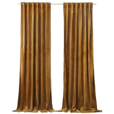 Orange Curtains Living Room, Orange Curtains Bedroom, Burnt Orange Curtains, Mid Century Curtains, Orange Curtains, Velvet Room, Dining Room Curtains, Gold Curtains, Bedroom Orange